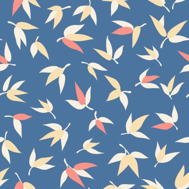 Japon Sonbahar Yaprak Vektörü Kusursuz Desen