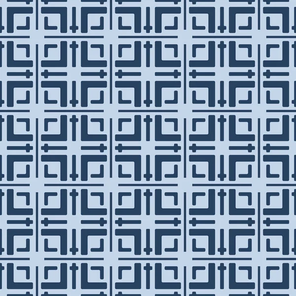 Japanische Quadratische Labyrinth Vektor Nahtlose Muster — Stockvektor