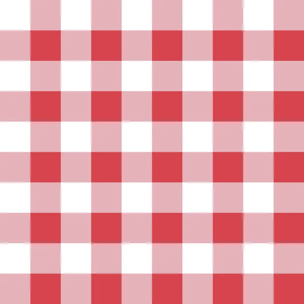 Japanese Red Plaid Vector Seamless Pattern — Stock Vector
