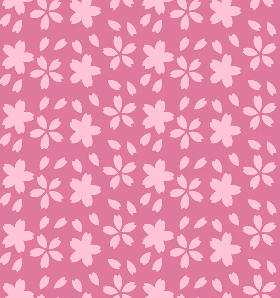 Modèle Sans Couture Vecteur Pétale Fleur Cerisier Japonais — Image vectorielle