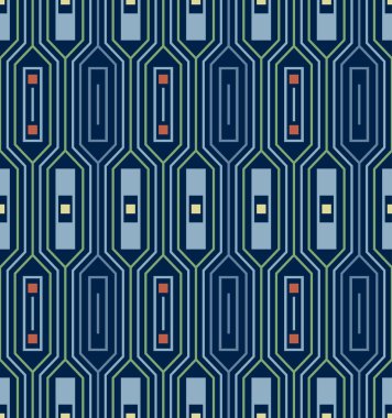 Japon Altıgen Hattı Vektörü Kusursuz Desen