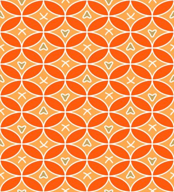 Japon Çemberi Çiçek Vektörü Kusursuz Desen