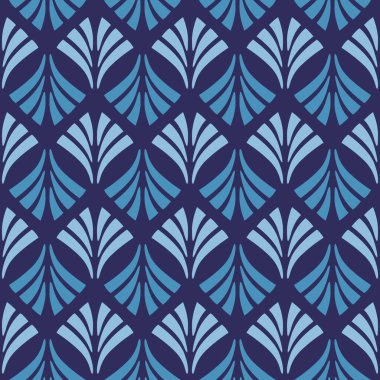 Japon Palmiye Yaprağı Vektörü Kusursuz Desen