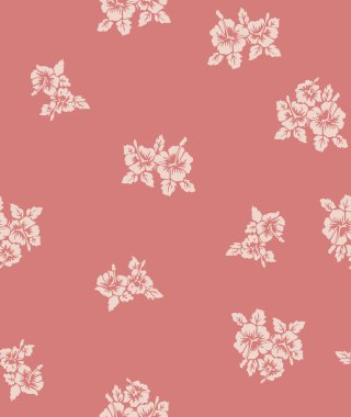 Japon Hibiscus Vektörü Kusursuz Desen
