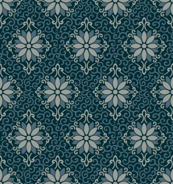 Japon Çiçeği Elmas Vektörü Kusursuz Desen