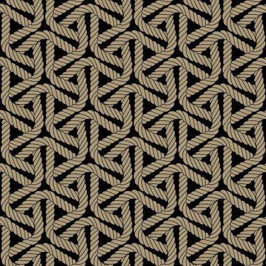 Japon Üçgeni Labirent İp Vektörü Kusursuz Desen