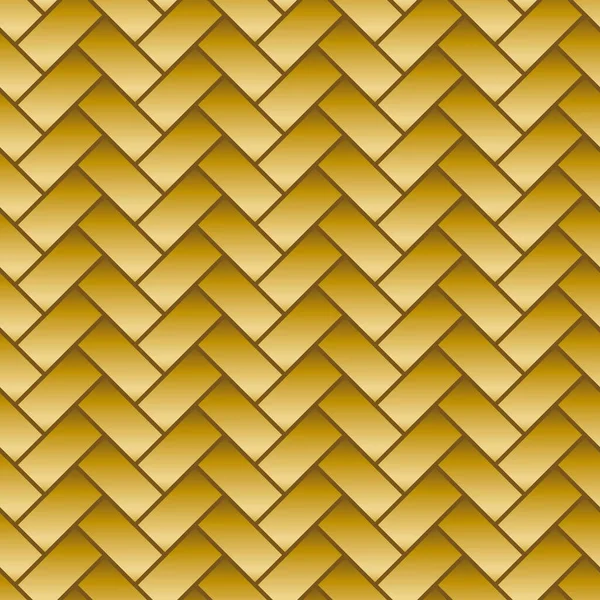 Japanese Gold Diagonal Brick Vector Seamless Pattern — Stock Vector