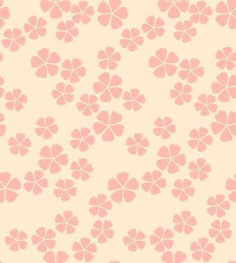 Japon Nazik Çiçek Düşen Vektör Kusursuz Desen