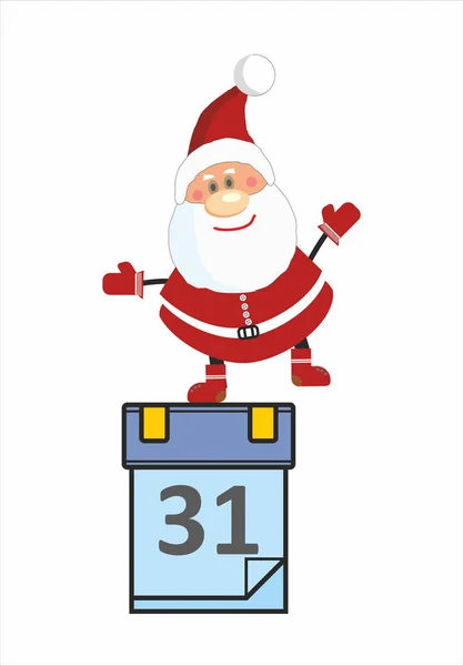 Santa December Kalender — Stockvector