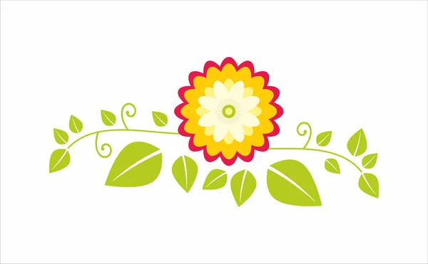 Element Dekoracyjny Kwiatowy — Wektor stockowy