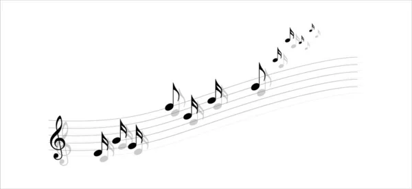 Uçan stave Müzik notaları