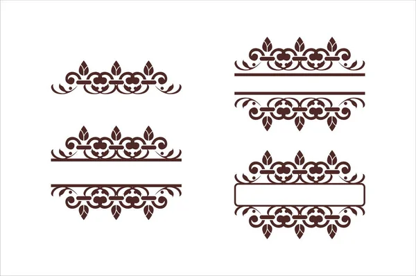 Decorativo Ornamento Grafico Floreale Elemento — Vettoriale Stock