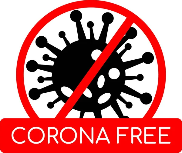 Coronavirus Serbest Bölge Simgesi Sembolü — Stok Vektör