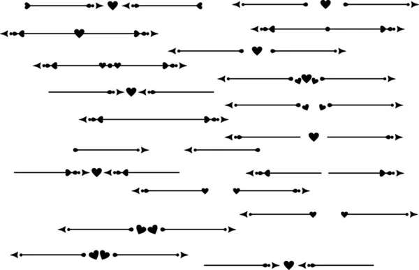 Декоративный Элемент Разграничитель Текст Разбивает Сердце — стоковый вектор