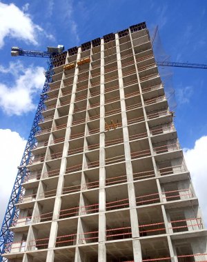 Modern bir gökdelen inşaatı