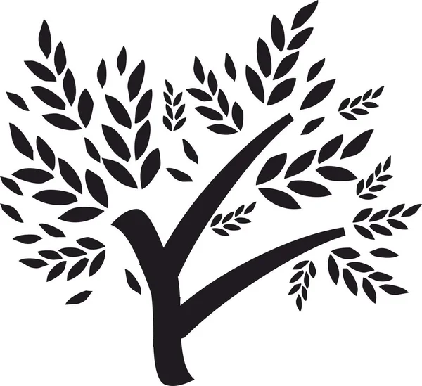 Tree Black Graphic Icon Symbol — Stock Vector