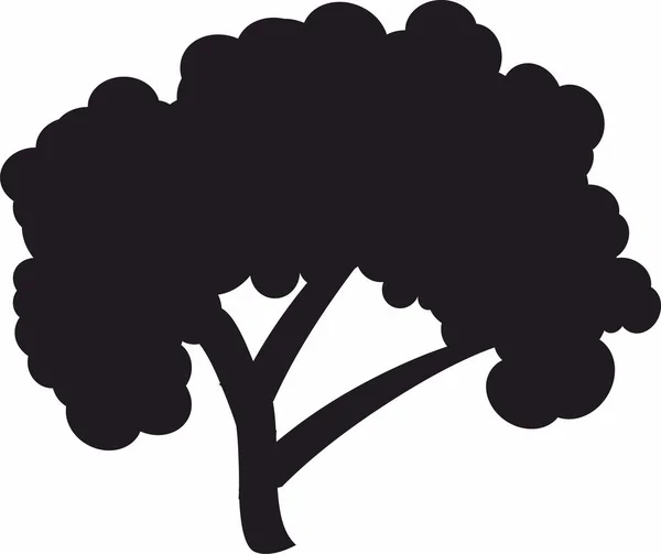 Arbre Silhouette Noire Icône Graphique Symbole — Image vectorielle