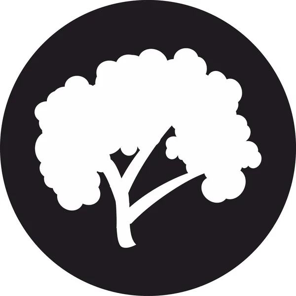 Árbol Silueta Negra Icono Gráfico Símbolo — Vector de stock