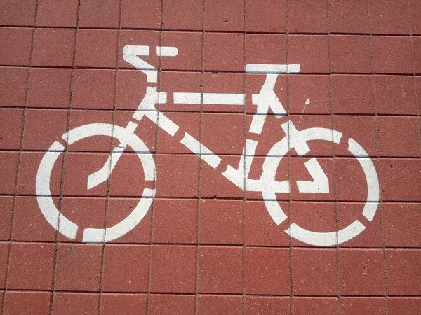 自転車道のバイカール道路標識 — ストック写真