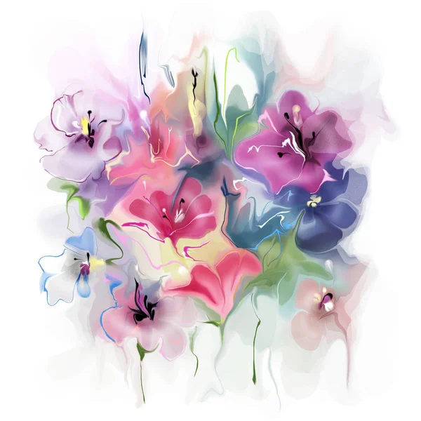 Krásné Abstraktní Květinové Aranžmá — Stock fotografie