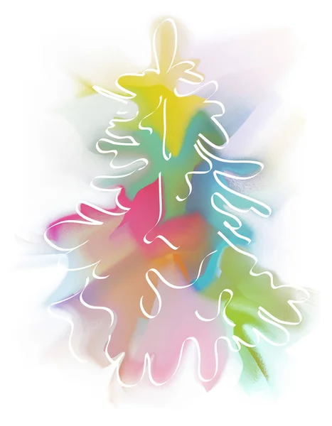 Cartão Natal Elegante Árvore Natal Festiva — Fotografia de Stock