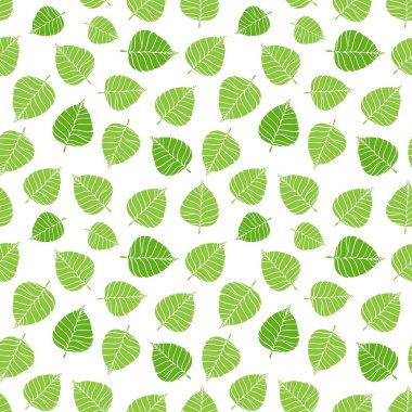 Bodhi Desen bırakır. Budizm desen arka plan. Ficus dini veya kutsal incir dikişsiz vektör deseni. 