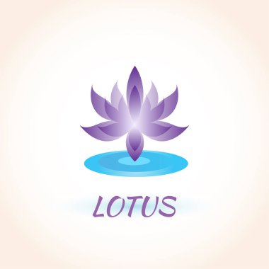 Lotus meditasyon logosu. Nilüfer Vektör Şablonu. Yoga. Manevi. Rahatla. Spa
