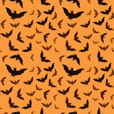 Turuncu arka planlı yarasavektör deseni.