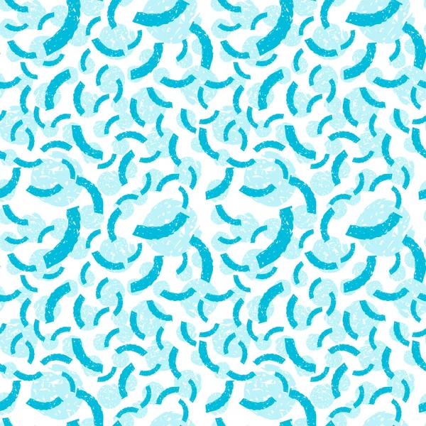 Abstraktes Blaues Bogenmuster Blaues Nahtloses Vektormuster Badezimmerdesign Textur Blaue Formen — Stockvektor