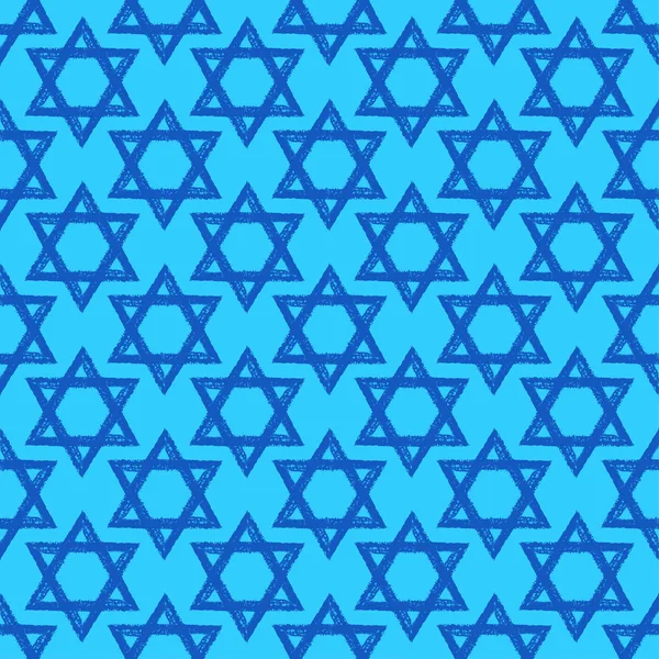 Star David Fond Motif Sans Couture Jour Indépendance Israël Carte — Image vectorielle