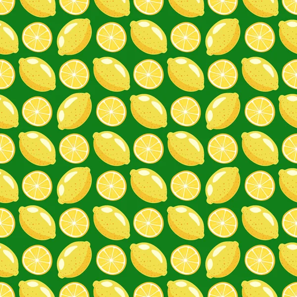 柠檬无缝模式的背景 手绘柠檬 — 图库矢量图片