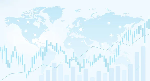 抽象的な株式市場の背景 株式市場データ 外国為替の壁紙 国際ビジネスベクトルイラスト — ストックベクタ
