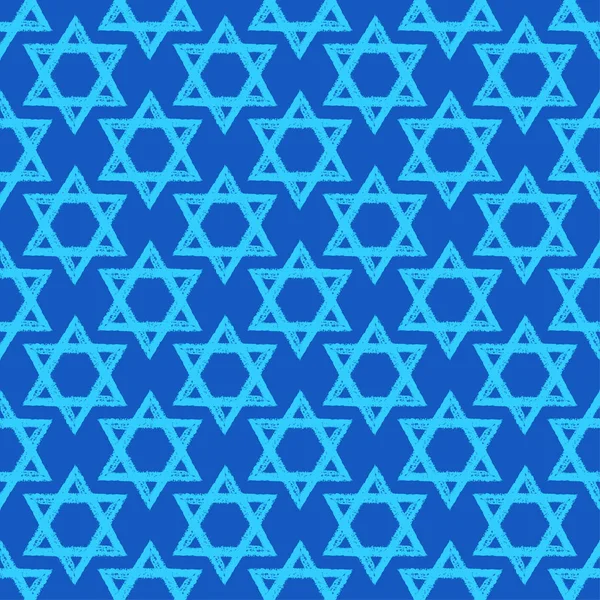 Star David Fond Motif Sans Couture Jour Indépendance Israël Carte — Image vectorielle