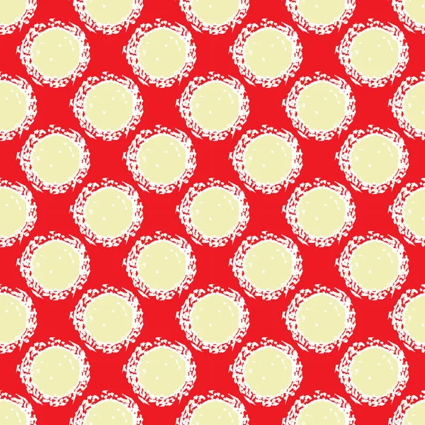 Бесшовный Ручной Рисунок Polka Точек Красный Фон Классический Узор Нарисованными — стоковый вектор