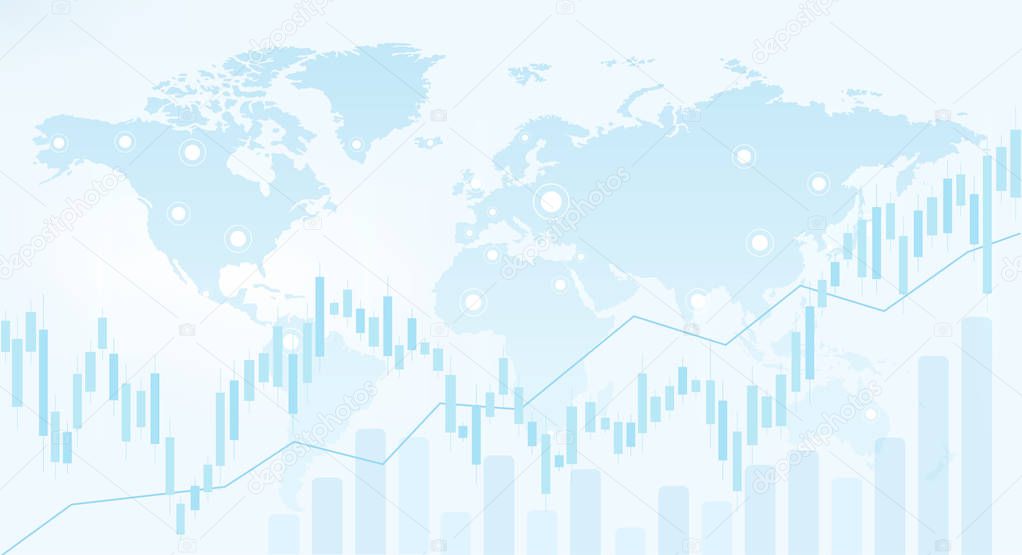 Abstract stock market background. Stock market data. Forex wallpaper. International business vector illustration.