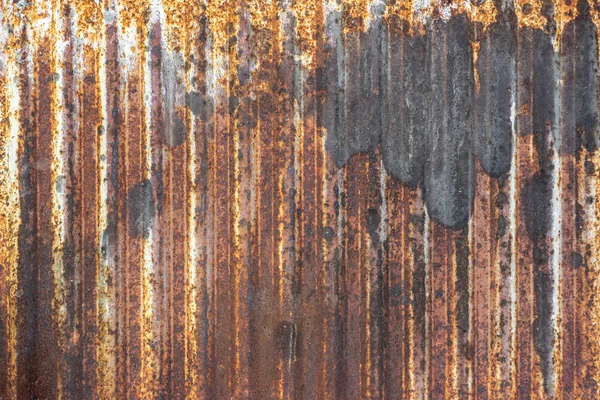 Rusted Metal Sheet Seamless Texture Vertical Ridges Stock Photo