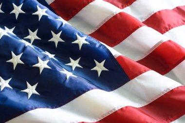 Amerikan bayrağı closeup karıştırdı