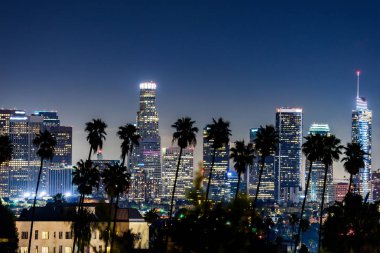 Downtown los angeles manzarası, gece