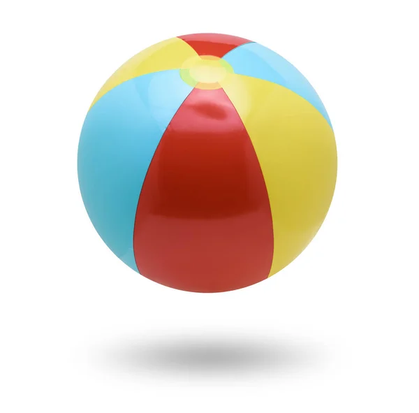 Beach ball isolato su bianco — Foto Stock