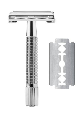 beyaz arkaplanda jilet izole