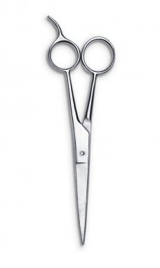 Makas beyaz arkaplanda izole edildi