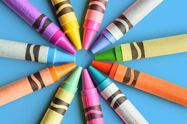 Aproape Creioane Colorate Pastelate — Fotografie, imagine de stoc