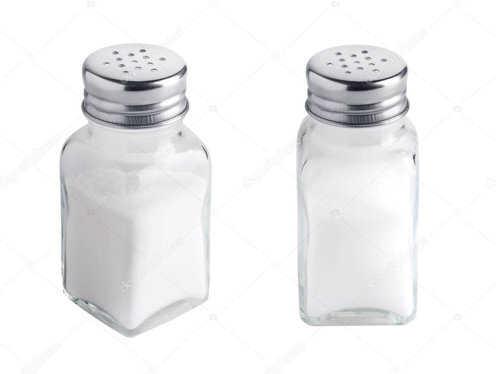 Salt shaker set isolated on white background