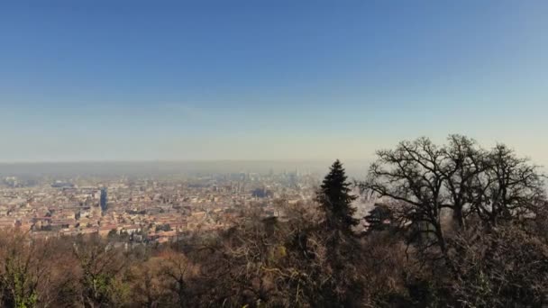 Antenn Bild Staden Bologna Panorama Över Staden Bologna Italien Från — Stockvideo