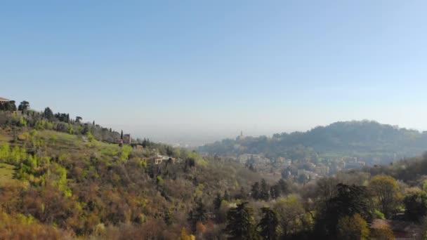 Aerial Shot City Bologna Panorama City Bologna Italy Parco Villa — Stock Video