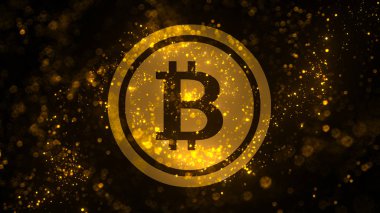 Bitcoin soyut arka plan ( kripto para blockchain ). Bitcoin konsepti. Cryptocurrency işareti.