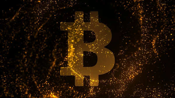 Bitcoin soyut arka plan ( kripto para blockchain ). Bitcoin konsepti. Cryptocurrency işareti.