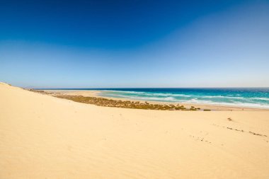 Sotavento lagünü, rüzgar sörfü merkezi, Risco Del Paso, Fuerteventura, Kanarya Adaları, İspanya