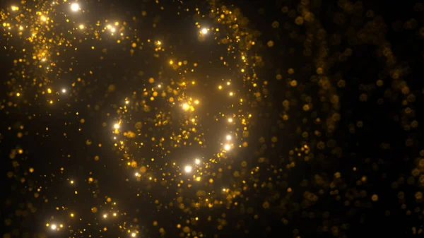 Gold Glitter Texture Christmas Abstract Background Spiral Glimmer Sparkle Flash — Stock Photo, Image
