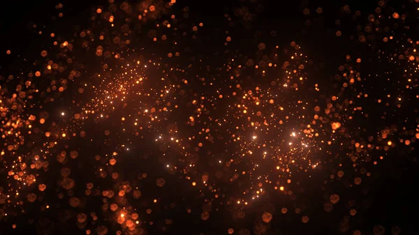 Siyah arkaplanda yüzen soyut gerçek kırmızı toz 